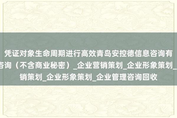 凭证对象生命周期进行高效青岛安控德信息咨询有限公司_商务信息咨询（不含商业秘密）_企业营销策划_企业形象策划_企业管理咨询回收